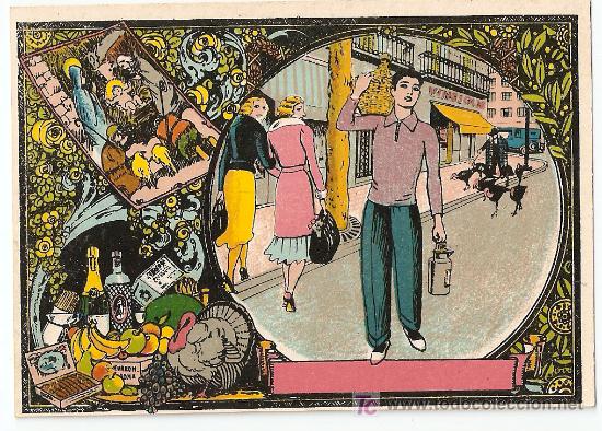 Postales: EL VINETER -Felicita les Pasq&uuml;es de Nadal-Sin texto delante- Dibujo de OPISSO- Vell i Bell