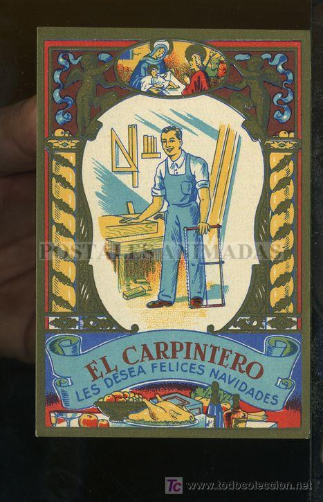 Postales: FELICITACION DE NAVIDAD - EL CARPINTERO - VCO - Foto 1