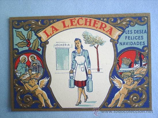 Postkarten: FELICITACION DE NAVIDAD  LA LECHERA