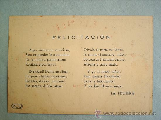 Postales: FELICITACION DE NAVIDAD  LA LECHERA - Foto 2