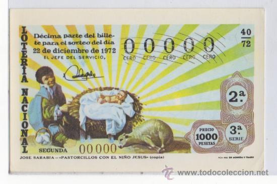 Postales: TARJETA POSTAL DECIMOS SORTEO DE NAVIDAD &ldquo;PASTORCILLOS CON EL NI&Ntilde;O JESUS&rdquo; LOTERIA NACIONAL BELEN