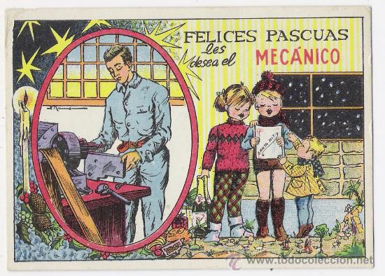 Postales: FELICITACION DE NAVIDAD   **  EL MECANICO  ** - Foto 1