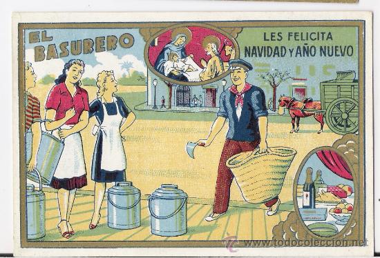 Postales: FELICITACION DE NAVIDAD   **  EL BASURERO ** - Foto 1