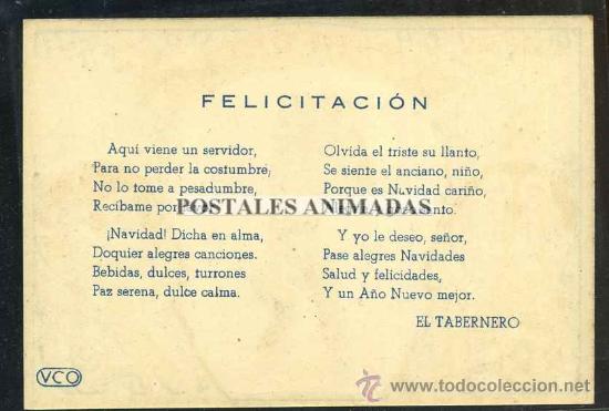 Postales: FELICITACION DE NAVIDAD - EL TABERNERO - VCO - Foto 2