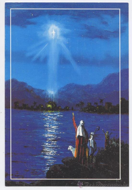 Postales: FELICITACION NAVIDAD *LA ESTRELLA DE BELEN* - ARTIS MUTI, DIPTICA