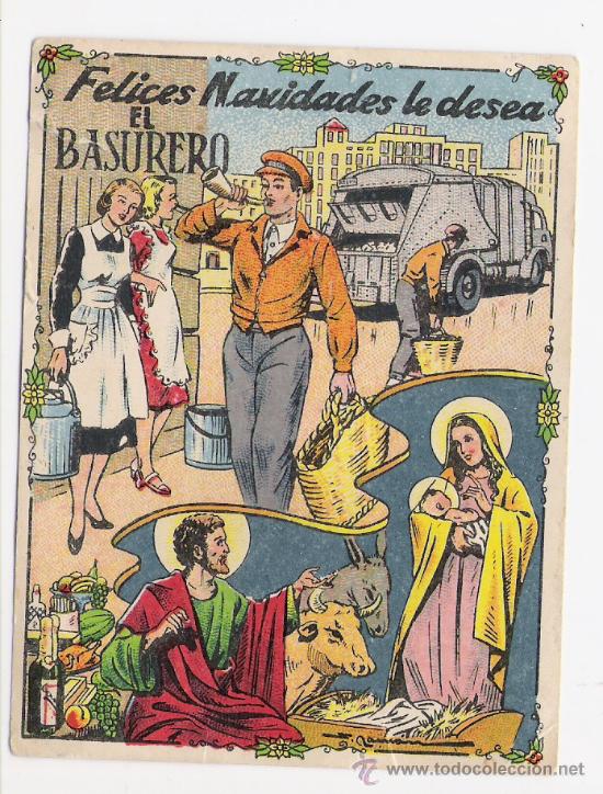 Postales: FELICITACION DE NAVIDAD  ** EL BASURERO **    ANTIGUA - Foto 1