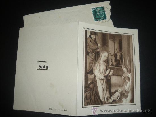 Postales: FELICITACION DE NAVIDAD, POSTAL NAVIDE&Ntilde;A. MEMLING, MUSEO DEL PRADO.