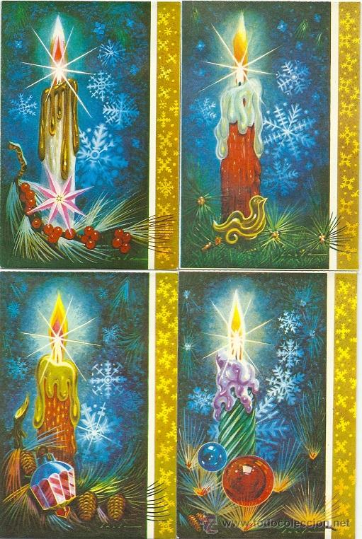 Postcards: 0978P- SERIE DE 4 PRECIOSAS POSTALES TROQUELADAS COLECCION LA PERLA 3141 - A.B.C.D 12X8 CM