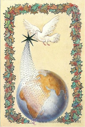 Cartoline: 6066R - VIVES HERMOSA POSTAL NAVIDE&Ntilde;A - SENCILLA, RELIEVE, MIDE 17,X11,5 CM - DETALLES EN DORADOS