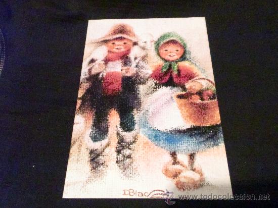 Postkarten: Postal Navidad navide&ntilde;a A&ntilde;os 70. Est&aacute; Escrita. Diptica. Dibujante D Blac