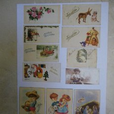 Postales: FELICTACIONES NAVIDEÑAS AÑOS 1930 (POSTALES PEQUEÑAS) Y 1950 (POSTALES MÁS GRANDES)