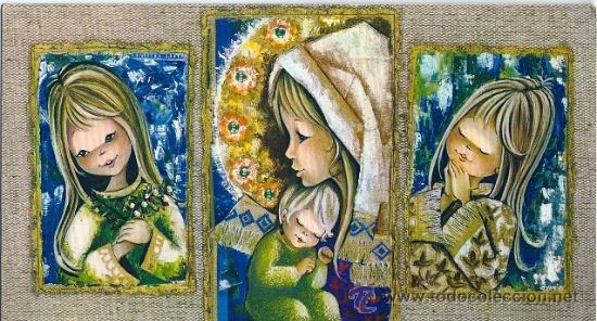 Postcards: 0893A - SYLVIA - PRECIOSA POSTAL NAVIDE&Ntilde;A -EDICIONES EUROCROMO SERIE 7013.1 - DIPTICA 20X11 CM