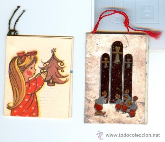 Postales: 2 MINI FELICITACIONES NAVIDAD - Foto 1
