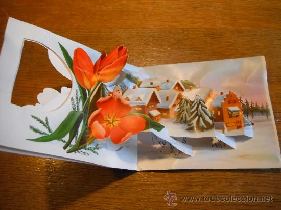 Postales: Felicitacion Navidad. Troquelada. 3D. 1969 - Foto 1