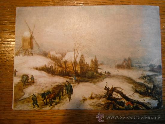 Postais: Felicitacion Navidad 1971. Bruegel Paisaje de invierno