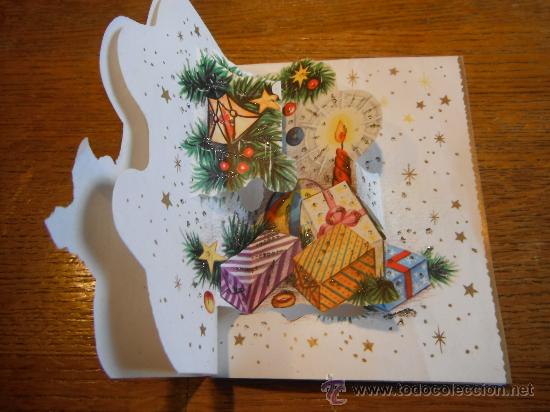 Postais: Postal Felicitacion Navidad. Troquelada. 3D. 196?