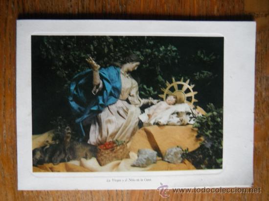 Postkarten: Postal Felicitacion Navidad. La virgen y el ni&ntilde;o en la cuna