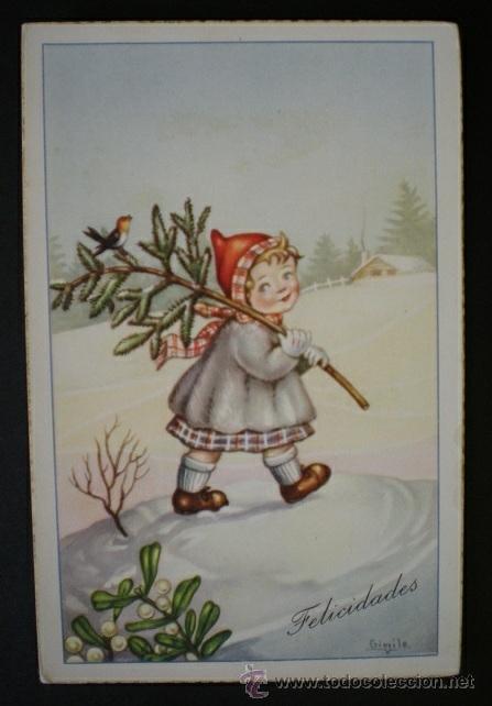 Postkarten: 6048D - POSTAL DE FELICITACI&Oacute;N NAVIDE&Ntilde;A -EDICIONES CIMA 507 - SIN USO - ILUSTRA GIMILE