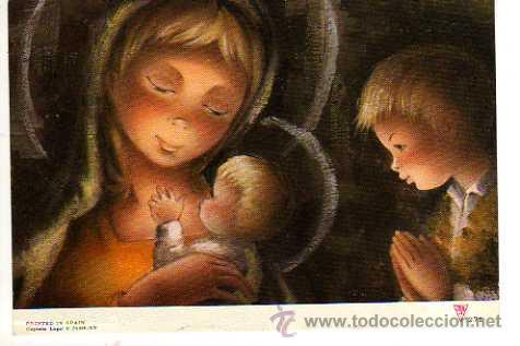 Postkarten: Felicitaci&oacute;n de Navidad. Escrita. Medidas 11.5 x 8 aprox. Ferr&aacute;diz