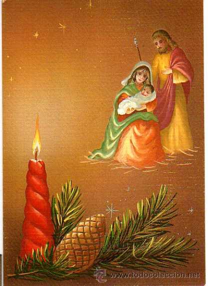 Postkarten: Felicitaci&oacute;n de Navidad. Escrita. Medidas 15 x 10.5 aprox.
