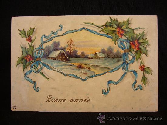 Postais: Postal de Navidad. Bonne Ann&eacute;e. Feliz A&ntilde;o. A&ntilde;o 1913.