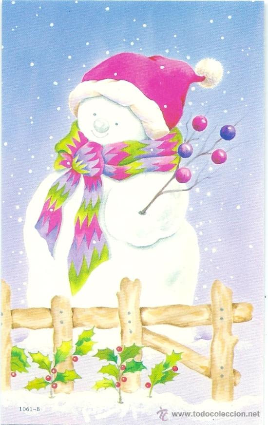 Cartoline: 0748E - BAR&Oacute;- MU&Ntilde;ECO DE NIEVE - POSTAL NAVIDE&Ntilde;A &ndash; SERIE 1061.B &ndash; 13,5 X 8,3 CM - NUEVA