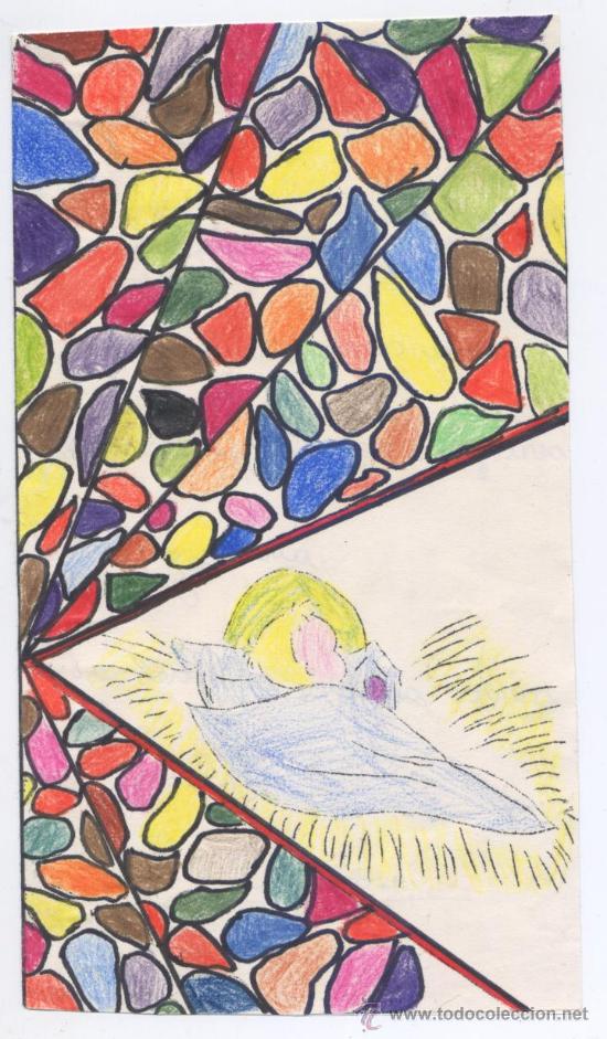 Postcards: FELICITACION NAVIDAD, A&Ntilde;O 1980 - HECHA A MANO