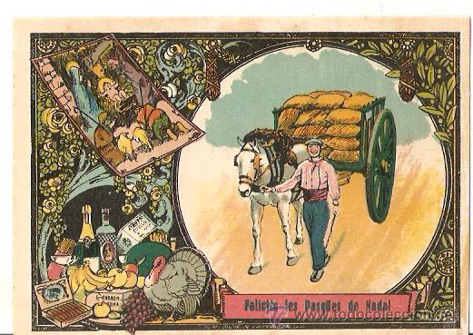 Postales: Felicitacion NAVIDAD. El Carreter 8,1x 10,2.poesia detr&aacute;s en catala. Vell i Bell