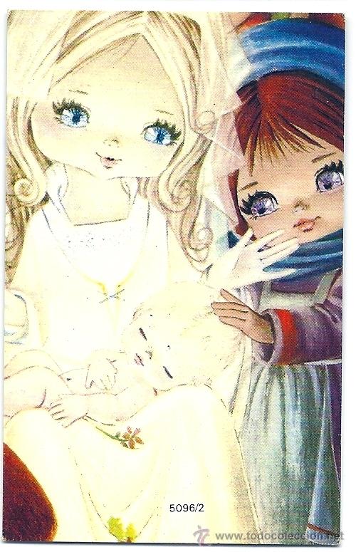 Postais: 0884D - PRECIOSA TARJETA SERIE 5096.2 - 9,5X6 CM - DATA 1972- ILUSTRA GALLARDA