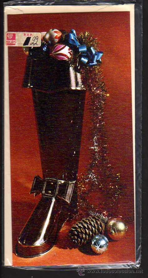 Postais: Felicitaciones de Navidad con su sobre. Medidas aprox. 22 x 11 cm.