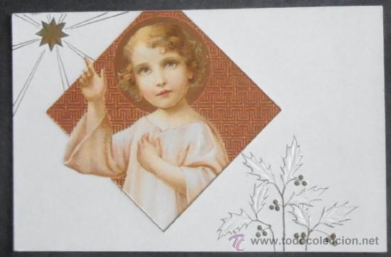 Postales: (6807)FELICITACION NAVIDE&Ntilde;A 14X9 CM APROX,NI&Ntilde;O JESUS,CONSERVACION