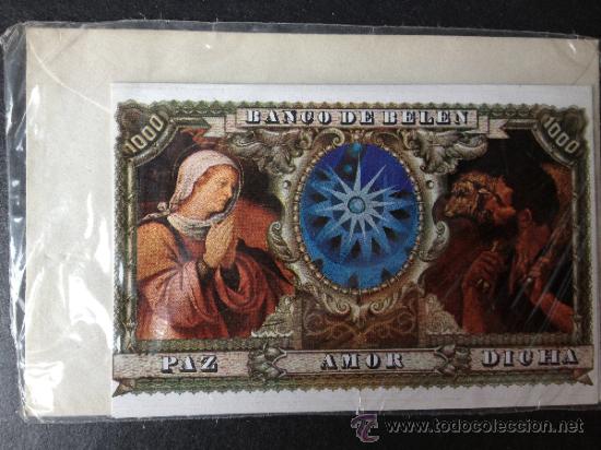 Postales: Postal Navidad antigua - BANCO DE BELEN, BILLETE DE 1000 CyZ - Cobas y Cia. 1719/34-B