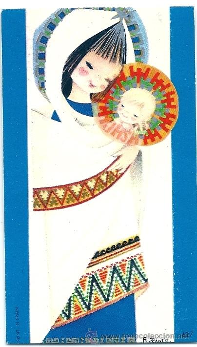 Postcards: 2069G - FERR&Aacute;NDIZ - PRECIOSA TARJETA- LA VIRGEN Y EL NI&Ntilde;O N&ordm; 427 - 8,7X5 CM