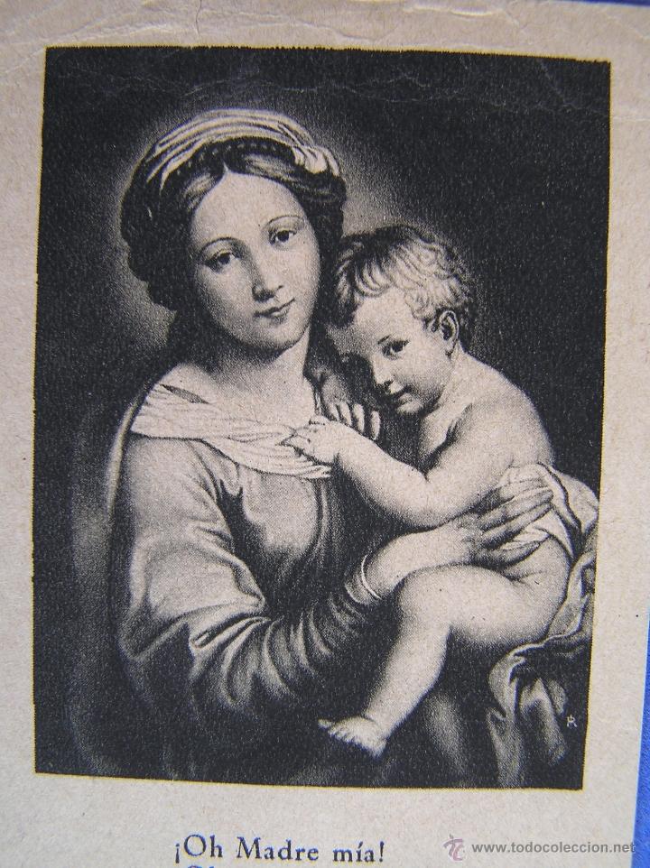 Postales: Preciosa y tierna imagen de la Virgen y el Ni&ntilde;o Jes&uacute;s. Postal de los a&ntilde;os 30.