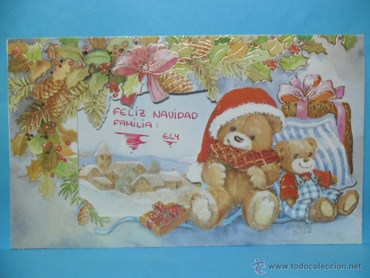 Cartoline: POSTAL NAVIDAD - ESCRITA - TRIPTICA - TROQUELADA - M&ordf; ROSA SOLA -