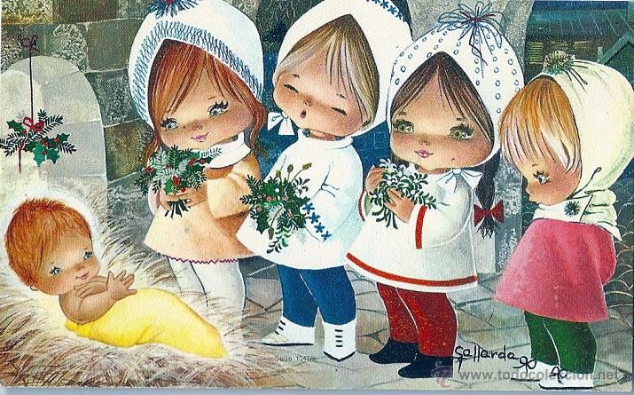 Cartes Postales: 2088L - PRECIOSA POSTAL ILUSTRADA POR GALLARDA- 13X8 CM- REVERSO CON PUBLICIDAD J. CANALS REPARTIDOS