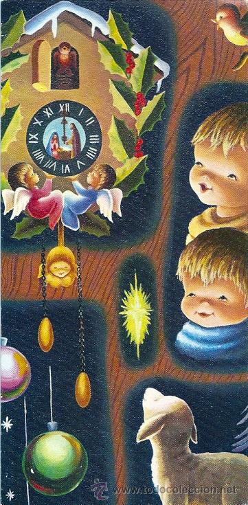 Postais: 2087M - JOAN? EL CU-CU ANUNCIA EL NACIMIENTO DEL MESIAS- EDICIONES JBR 7594 - DIPTICA 15,5X7,5 CM