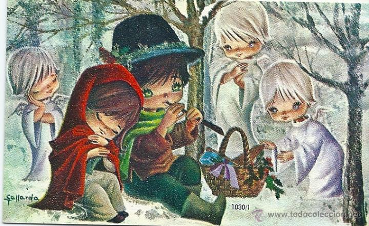 Postais: 2040P - HERMOSA POSTAL N&ordm; 1030.1 - MIDE 9,5X6 CM- DATA 1970 - ILUSTRA GALLARDA