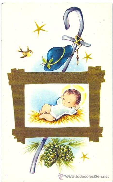 Postkarten: 2066P - PRECIOSA ALEGORIA NAVIDE&Ntilde;A - EDICIONES &rdquo;DF&rdquo; REF 122.C.-DATA 1963- DIPTICA 15,8X9,8 CM