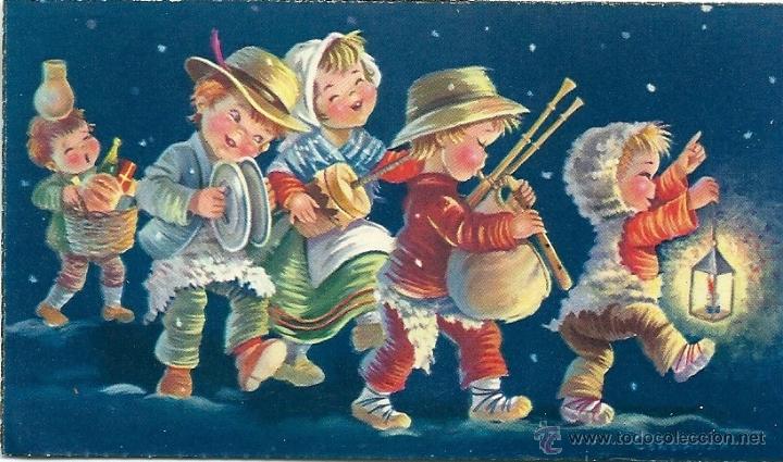 Cartoline: 2045Q - EDICIONES CYZ -SERIE 527.B -10,7X6 CM - DATA 1960- CANTOS DORADOS- ILUSTRA CONSTANZA