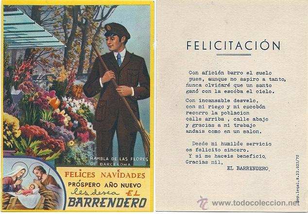 Postkarten: 0632G -  FELICES NAVIDADES LES DESEA EL BARRENDERO (1972)