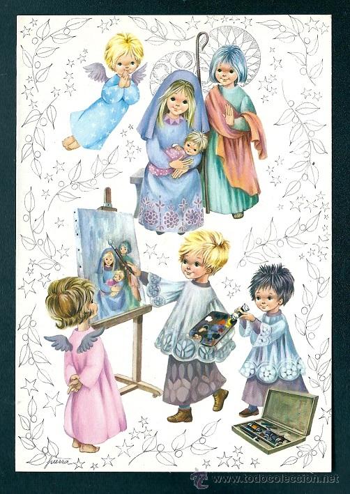 Cartoline: 2018S - EDICIONES SABADELL S. MIRACLE 4019.3- DIPTICA 16,5X11,5 CM -IMPRESA 1969- ILUSTRA GUERRA