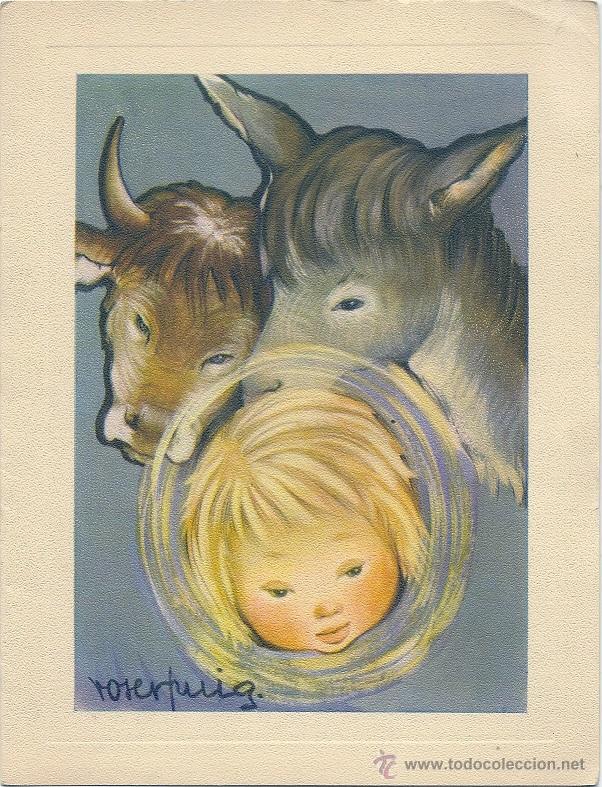 Postcards: 2036S - ROSER PUIG - EDICIONES ORTIZ BLR.1- IMPRESA EN 1960- DIPTICA 20X15 CM