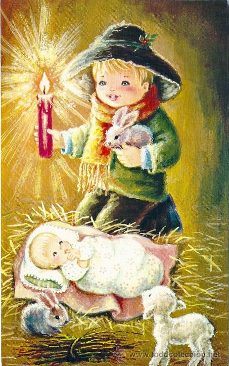 Postcards: 2064S - ALUMBRANDO AL NI&Ntilde;O - PRECIOSA POSTAL- GRANDE - 18,5X11,5 CM - ILUSTRA CONTIJOCH