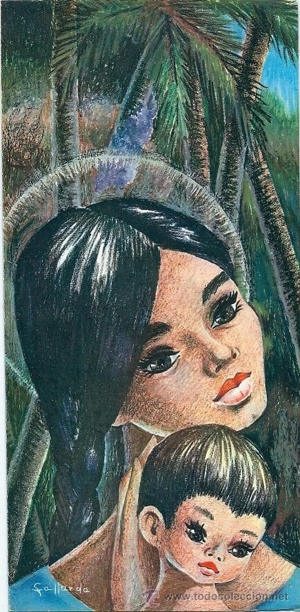 Postcards: 2065S - EDICIONES AA (ARCHIVO DE ARTE) SERIE 1551- DIPTICA 22,5X11 CM - DATA 1964 - ILUSTRA GALLARDA