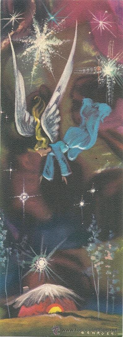 Postcards: 2085S -BENAGES -ANGEL -EDICIONES ORTIZ CLB 3 - DIPTICA 23X8,5 CM-PUBLICITARIA TIZ- IMPRESA 1961