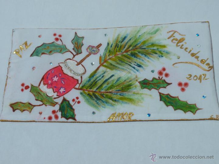 Postais: Felicitacion Navide&ntilde;a Pintada a Mano - Pintura sobre Tela