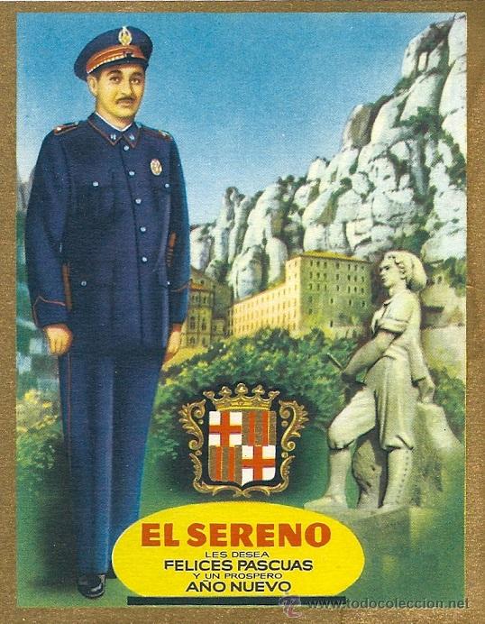 Postales: 2001V - EL SERENO FELICITACION NAVIDE&Ntilde;A- VISTAS MONTSERRAT 12,8X10 CM - LG VIDALOT - 1961.