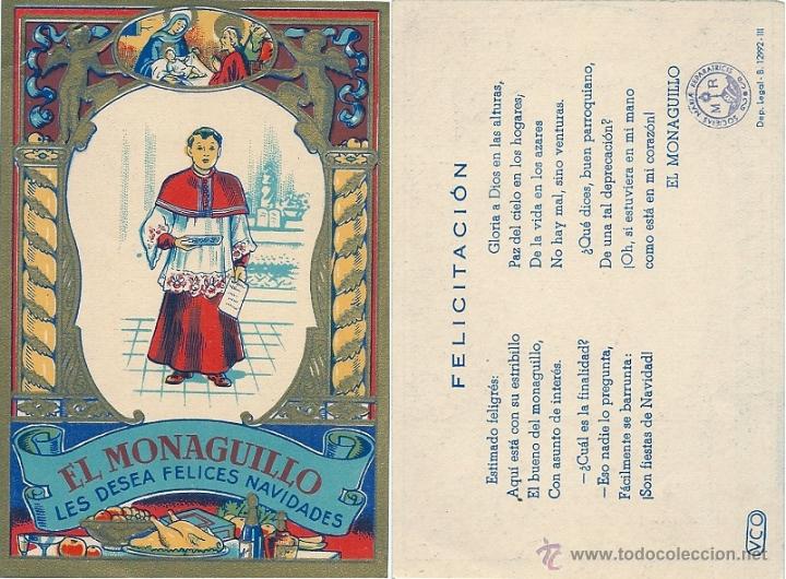 Cartoline: 2006V - EL MONAGUILLO - FELICITACION 12,5 X8,5 CM EDIC (VCO) GOMIFERO SOCIETAS MARIE REPARATRICIS
