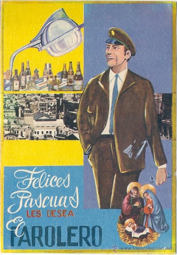 Postales: 2020V- EL FAROLERO - FELICITACI&Oacute;N NAVIDE&Ntilde;A - 11X8 CM - 1968